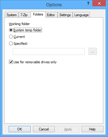 Options - Folder